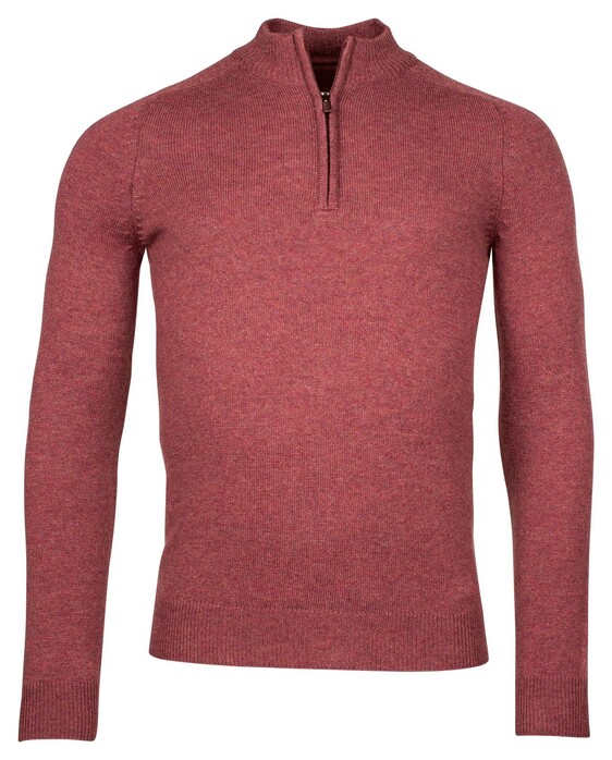 Baileys Half Zip Single Knit Trui Cerise