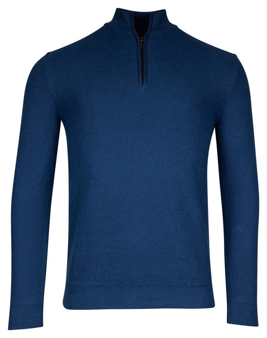 Baileys Half Zip Structure Knit Pullover Cobalt