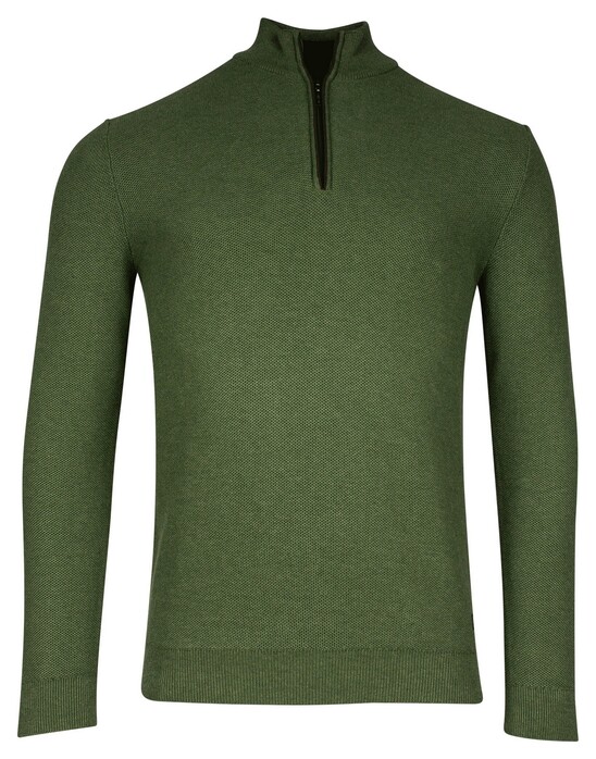 Baileys Half Zip Structure Knit Pullover Green