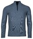 Baileys Half Zip Structure Knit Trui Denim Blue