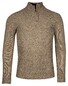 Baileys Half Zip Texture Fantasy Diagonal Knit Pullover Beige