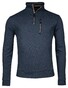 Baileys Half Zip Waffle Texture Interlock Sweat Trui Deep Denim Blue