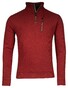 Baileys Half Zip Waffle Texture Interlock Sweat Trui Deep Red