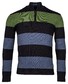 Baileys Half Zip Yarn Dyed Stripe Cotton Trui Groen