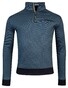 Baileys Halfzip 2-Tone Jacquard Sweatshirt Pullover Raf Blue
