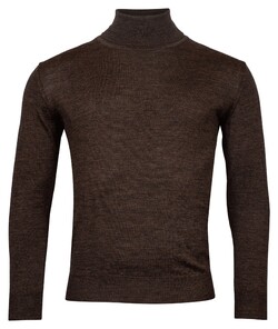 Baileys High Neck Pullover Single Knit Dark Brown Melange