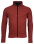 Baileys Honeycomb Jacquard Doubleface Sweat Cardigan Zip Vest Stone Red