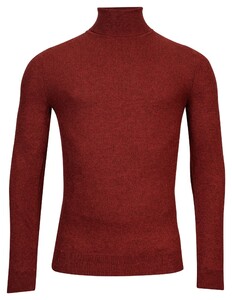 Baileys Lambswool Rollneck Ministructure Knit Pullover Stone Red