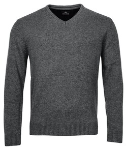 Baileys Lambswool V-Neck Single Knit Pullover Anthracite