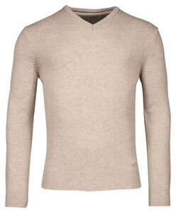 Baileys Lambswool V-Neck Single Knit Pullover Off White
