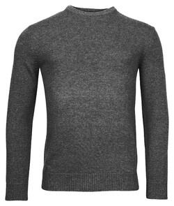Baileys Lamswol Ronde Hals Single Knit Trui Anthracite