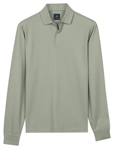 Baileys Long Sleeve Subtle Two-Tone Poloshirt Misty Green