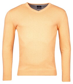 Baileys Luxury Pima Cotton V-Neck Single Knit Trui Zalm