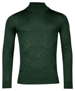 Baileys Merino High Turtleneck Single Knit Pullover Dark Green