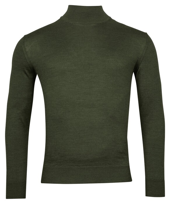 Baileys Merino High Turtleneck Single Knit Pullover Green