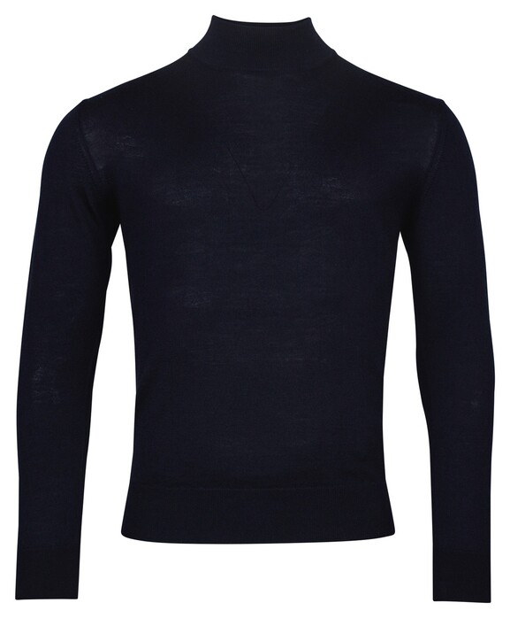 Baileys Merino High Turtleneck Single Knit Pullover Navy