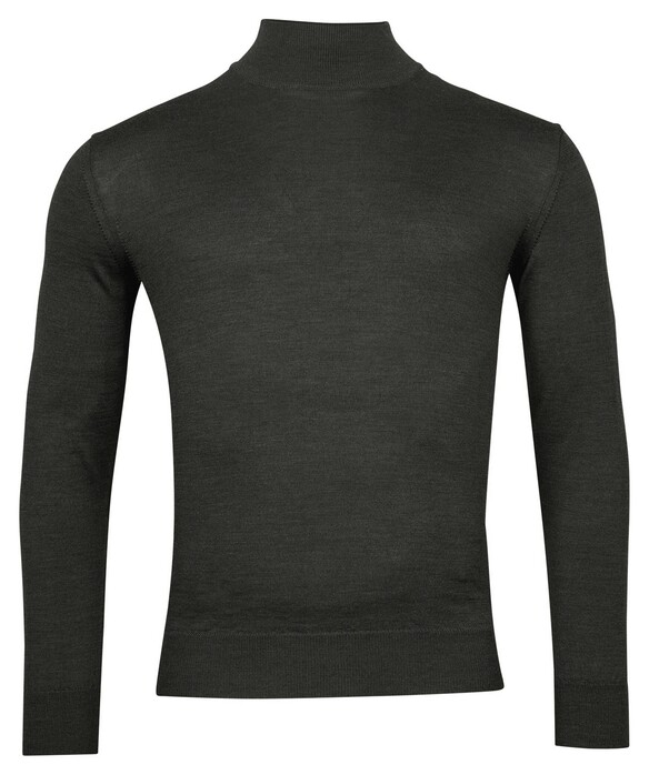 Baileys Merino High Turtleneck Single Knit Trui Antraciet