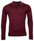 Baileys Merino Pullover Polo Collar Buttons Single Knit Aubergine