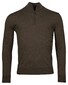 Baileys Merino Wool Half Zip Uni Color Single Knit Pullover Dark Brown