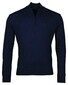 Baileys Merino Wool Half Zip Uni Color Single Knit Pullover Navy