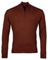 Baileys Merino Wool Half Zip Uni Color Single Knit Trui Deep Red