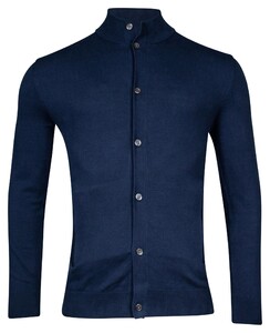 Baileys Pima Cotton Buttons Single Knit Vest Dark Blue