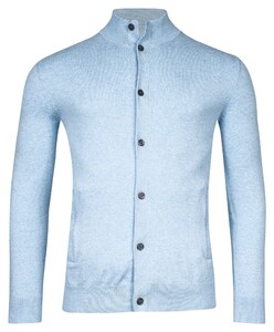 Baileys Pima Cotton Buttons Single Knit Vest Soft Blue