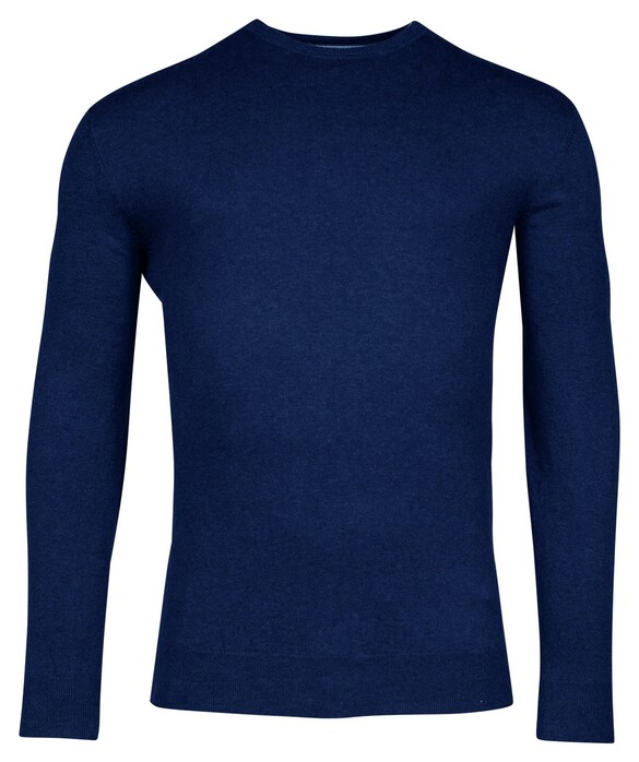 Baileys Pima Cotton Crew Neck Uni Color Single Knit Pullover Cobalt