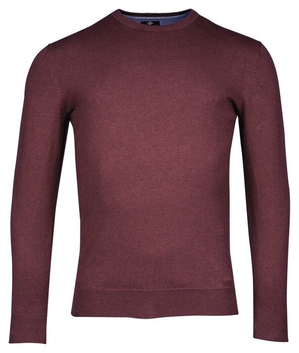 Baileys Pima Cotton Crew Neck Uni Color Single Knit Trui Cerise