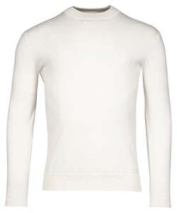 Baileys Pima Cotton Turtle-Neck Single Knit Pullover Off White