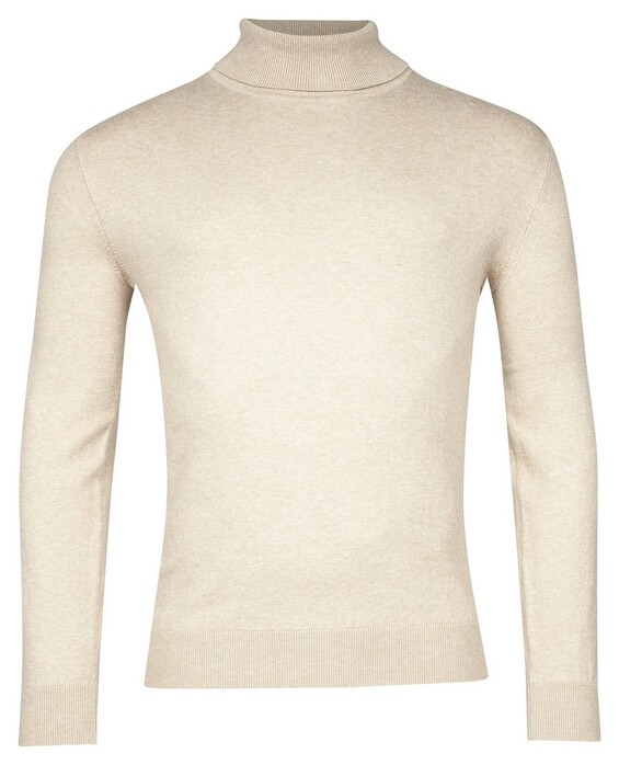 Baileys Pima Cotton Uni Color Single Knit Rollneck Pullover Beige