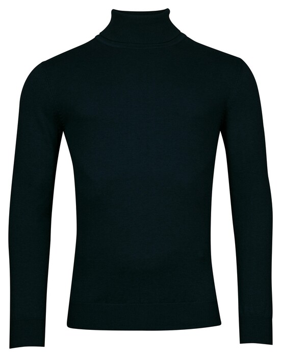 Baileys Pima Cotton Uni Color Single Knit Rollneck Trui Navy