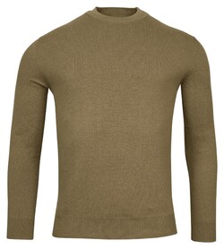 Baileys Pima Cotton Uni Color Turtleneck Single Knit Pullover Beige