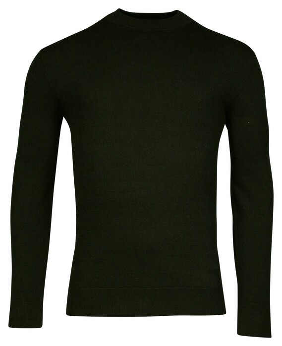 Baileys Pima Cotton Uni Color Turtleneck Single Knit Trui Donker Groen