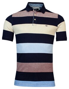 Baileys Pique 2Tone Allover Yarn Dyed Stripe Poloshirt Bordeaux