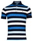 Baileys Piqué 2Tone Allover Yarn Dyed Stripes Polo Midden Blauw