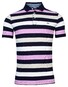 Baileys Pique 2Tone Allover Yarn Dyed Stripes Poloshirt Lilac