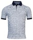 Baileys Pique Rotated 4 Stripes Pattern Poloshirt Mid Blue