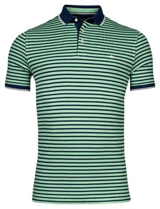 Baileys Piqué Yarn Dyed Stripes Poloshirt Pastel Green