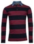Baileys Poloshirt Denim Collar Stripe Jersey Pullover Burgundy