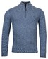 Baileys Pulllover Shirt Style Zip Front Diagonal Structure Knit Trui Winter Blue