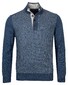 Baileys Pullover Buttons Front Jacquard Knit Pattern Jeans Blue