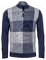 Baileys Pullover Check Zip Jacquard Jersey Anthracite