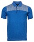 Baileys Pullover Pima Cotton Shirt Style Jacquard Jersey Knit Cobalt Melee