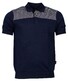 Baileys Pullover Pima Cotton Shirt Style Jacquard Jersey Knit Trui Donker Blauw