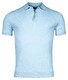 Baileys Pullover Polo Buttons Slub Single Knit Poloshirt Mid Blue