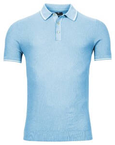 Baileys Pullover Polo Structure Knit Polo Powder Blue