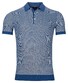 Baileys Pullover Polo Two Color Jacquard Structure Knit Limoges Blue
