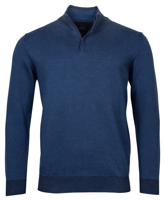 Baileys Pullover Shirt Style 2Tone Jacquard Plated Trui Blauw