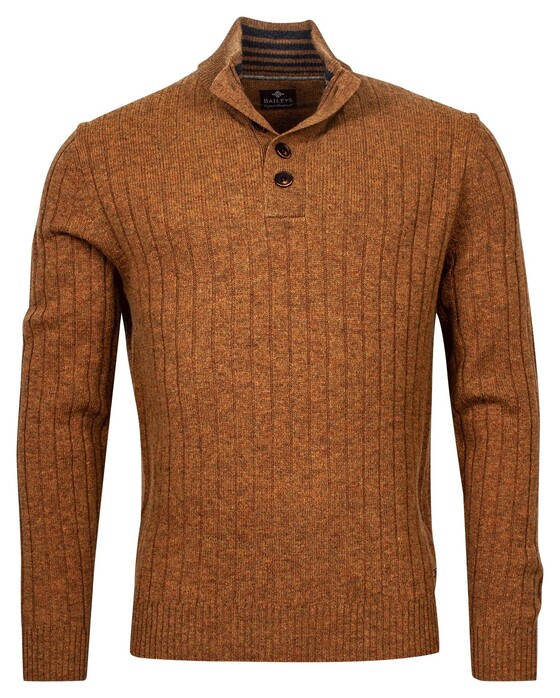 Baileys Pullover Shirt Style Buttons Drop Needle Structure Design Camel